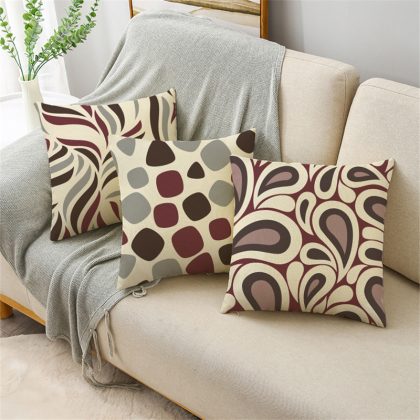 3PCS 45*45cm Geometric Pattern Simple Design Pillow Covers Set