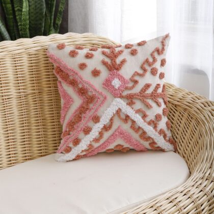 Bohemian Geometric Tufted Cushion Cover 45x45cm