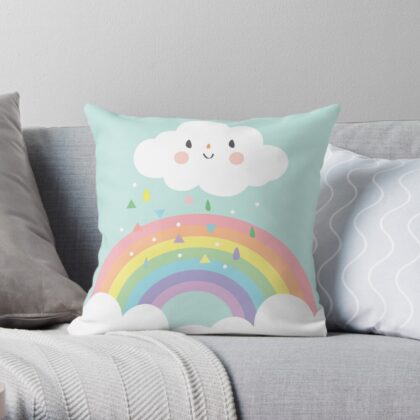 Rainbow Happy Cloud Rain and Sunshine Cushions